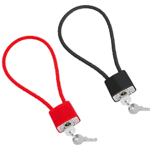 Plastic Steel Cable Gun Trigger Locks Keyed Safety,Cable Length Gun Lock Trigger Lock Red/black
