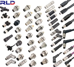 8 Pin Waterproof Cable Connector IP67 Outdoor Electrical Metal Cable Connectors