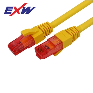 Cat.6A 10G Patch Cord Cable Wire Pvc Ethernet Cable Copper Patch Cords Yellow Patch Cable