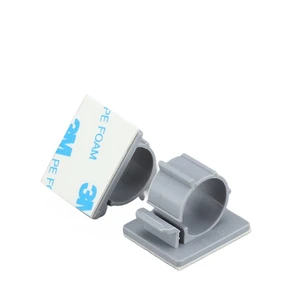 Fixed Self-Adhesive Gray PA66 Nylon C Shape Wire Clamps Cable Clips Organizer Holder Management RuiCheng