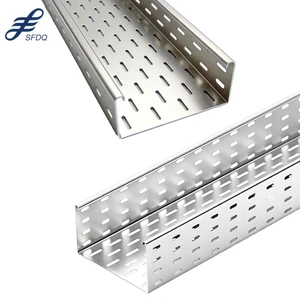 China Factory Oem Customized 600x50 Electrical Cable Trunking Trough Cable Bridge Perforated Cable Tray Supporting System