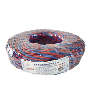 300V Copper Core PVC Insulated Twisted Connection Flexible Wire Twisted Pair Fire Wire 2 * 1.5mm ²