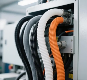 Customized PP Plastic Corrugated Pipe Conduits & Fittings Electric Conduit Wire Cable Harness Protection Flexible Feature