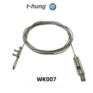 Safety Steel Wire Rope Cable Suspension System For Light Fixtures With Brass Wire Gripper & Cable Lock Terminal