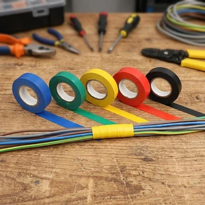 SZS Solid PVC Electrical Insulating Tape Flexible 0.18mm X 18mm X 10m for Electric Wires Installation