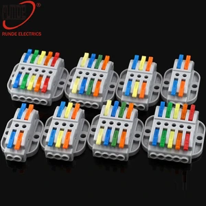 RUNDE Universal Docking Cable Connectors Wiring Compact Conductor Connectors with Screw Hole Push-in Terminal Block