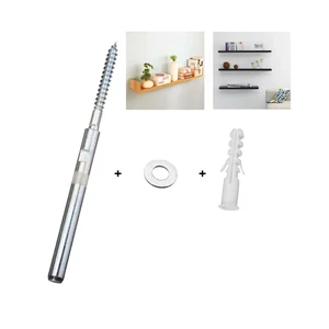 JH-Mech Durable Invisible Wall Mount Hardware Rustproof Floating Shelf Bracket With Screws
