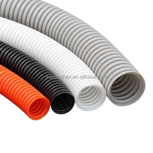 Impact-Resistant PVC Corrugated Conduit Outdoor Wire Management Cable Hose LiquidTight Electrical Piping Durable Plastic Tube