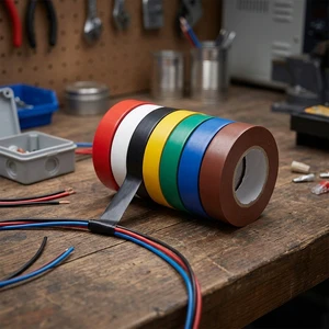 SZS Solid PVC Electrical Insulating Tape Flexible 0.15mm X 18mm X 20m for Electric Wires Installation