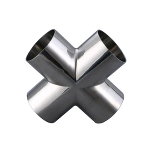 ASME B16.9 Stainless Steel Cross Fitting 304 316L 4 Way Pipe Connector In Stock