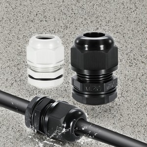 IP68 Waterproof Nylon Cable Gland PA66 Flame Retardant Electric Motor Pump Wiring Tension Relief Cable Clamp NPT 1/2