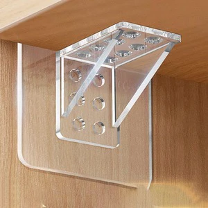 K307 Closet Shelf Bracket Cabinet Adhesive Shelf Support Peg Punch Free Adhesive Plastic Pegs Hanger Holder for Partition