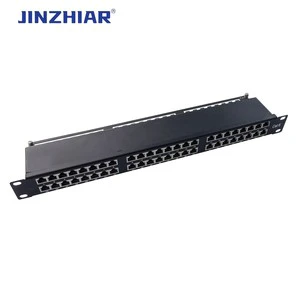 24 Port Cat6a/cat5e Network Patch Panel 1u 19 Inch Blank Cable Management Telecom Parts For Communication Rack