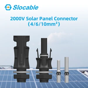 Slocable IP68 Solar PV Connector 2000V DC Photovoltaic Connector Male Female Quick Connect for Solar Panel Cable