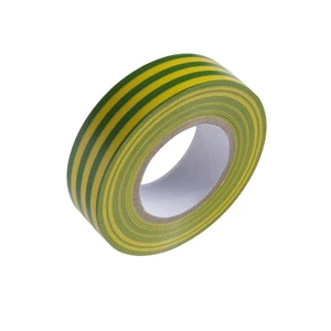 Insulating tape - 20m x 19mm tape in yellow and green colors, ideal for domestic use and electrical work.