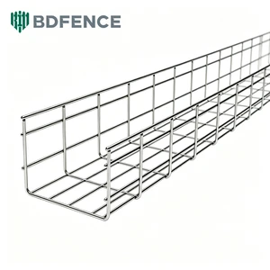 Galvanized Wire Mesh Cable Tray Stable Structure Superior Heat Dissipation Factory Direct For Low Voltage Network Wiring