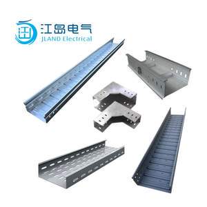 Hot-Dip Galvanizing Cable Tray Supporting System Tray Cable Carrier With Cover 3000*50*30 Cable Tray Plate Thickness 1.5mm