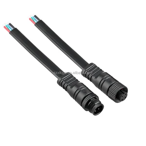 High Quality M12 Male/Female Waterproof IP67 Solar Power System Cable Connectors 5A Rated Current Copper Wire Connections