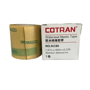 Cotran KC80 Butyl Rubber Black 1m High Voltage 1kV Waterproof Insulation Tape With 1.16Mpa Tensile Strength