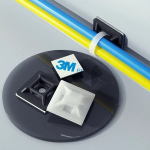 Self Adhesive Cable Tie Mount Base PA66 Nylon Wire Holder Plastic Cable Management Anchor 3M Tape Fire-proof 94V-2 ROHS
