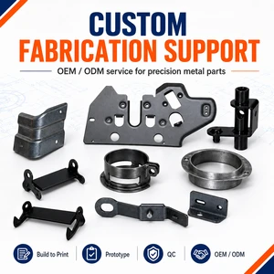 Factory Direct Heavy Duty Steel Stamping Welding Assembly Black Powder Coated Mounting Bracket Pre-drilled Slotted Holes