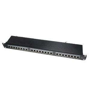 EXC High Quality 19'' Cat5E/CAT6 24/48 Port Blank Patch Panel with Cable Management RJ45 Networking 1U