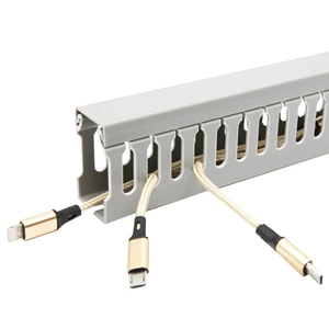 YORH-PEEO Factory Direct Sales PXC Under Desk Open Slot Finger Duct Wire Raceway Cable Management Tray