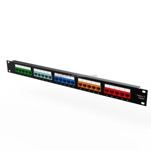 25/50 Port RJ45 Fiber Optic Patch Panel Modular All-In-One Cat3 Rack-Mounted 1U 19-Inch Server Rack Cabinet CE/RoHS/FCC