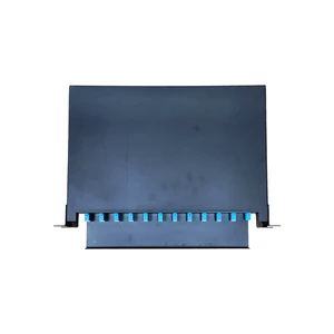 24 Port 1u 19 Inch Fiber Patch Panel Sc Lc Fc St Fiber Splice Tray Fiber Optical Drawer Patch Panel
