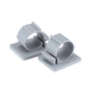 Grey Color Adhesive Backed Nylon Wire Adjustable Cable Clips Clamps