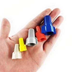 HOOYU Screw-on Wire Cap Spiral Cable End Fast Insert Twist Cap Closed End Rotating Terminal Splicing Wing Guard Wire Connectors
