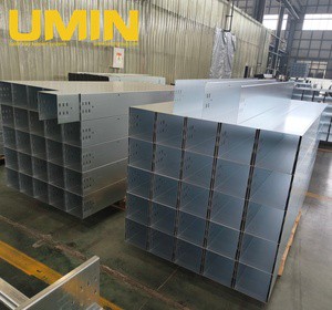Industrial Various Sizes Steel Galvanized Trough Type Cable Tray with Cover