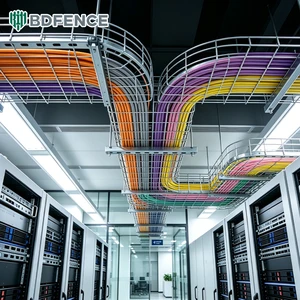 Wire Mesh Cable Tray Anti-Corrosion Wire Basket Tray Chemical Factory Corrosive Environment Cable Support Solution Cable Trays