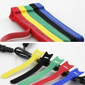 Reusable Custom Cable Ties Logo Velcro Cable Ties Hook and Loop Strap