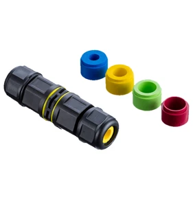 IP68 Waterproof Outdoor Cable Joiner I-Shaped Wire-to-Wire Solutions Screw-in PG11 6-10A 300V PVC -40C~105C 2-5 Pins 4.5-12.5mm