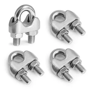 DIN741 Galvanized Malleable Wire Rope Clip, Heavy Duty Rigging Clamp for Lifting Construction Marine Industrial Cable Fixing