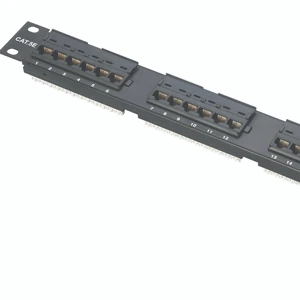 19 Inch 1U Rack Mount 24 Port RJ45 UTP Cat5e Keystone Network Patch Panel CE RoHS Certified for Data Center