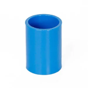 PVC Water Supply Straight Connectors 20 25 32 40 50 63 75 90mm White/Blue/Gray Water Pipe Fittings No Thread Guangdong