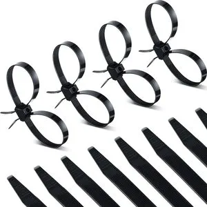 Double Loop Mounting Zip Ties 12x500mm Self-Locking Nylon 66 Plastic Strap for CE ROHS Industrial Use Custom Cable Ties