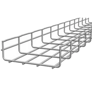 HDG Steel Wire Mesh Cable Tray Industrial-Grade Cable Support System 60-Piece Capacity Multi-Height Side Rails Associated