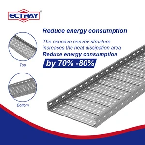 ECTRAY Energy-saving Cable Tray Heavy Duty Anti-Corrosion Outdoor Cable Tray Custom Size Zinc Aluminum Magnesium Cable Tray