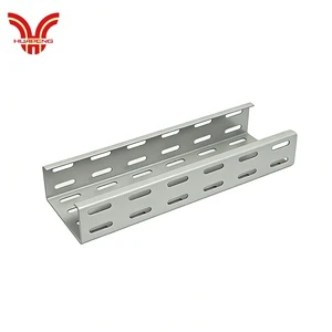 HUAPENG Powder-Coated Corrosion-Resistant Slotted Cable Tray Ventilation And Heat Dissipation Perforated Cable Tray