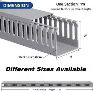 Factory Direct PVC Electrical Cable Trunking Solid Wall Wiring Ducts for Wire Management