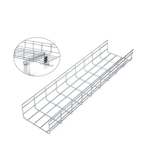 Cable Tray High Quality Material Hot Dip Galvanized Steel Basket Wire Mesh Cable Tray for Under Desk