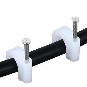 Wholesale Standard Ethernet Cable Tacks Cord Clips Cable Staples Wire Clips Single Coaxial Cable Clamps