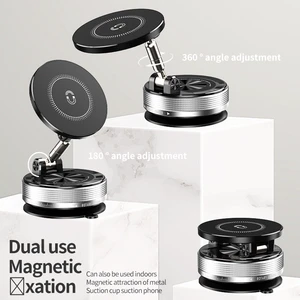 Desktop Stand Magnetic Suction Car Phone Stand Vacuum Suction Cup Base 360° Rotating Kitchen and Bathroom Portable Stand