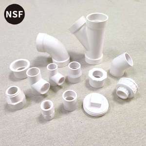 High Quality PVC SCH40 Rigid Plastic Tube Fittings 45 90 Degree Elbow Y Tee Four-Way For Water Drainage Plumbing Systems