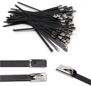 DEYI Stainless Steel Self-Locking Cable Ties 4.6MM*300MM 201/304/316 Coated for Electrical & Industrial Use