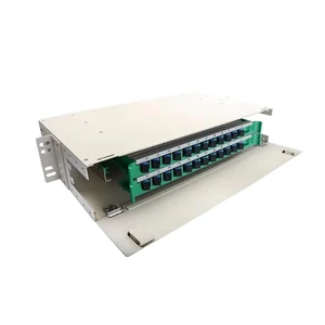 High Quality 12 24 36 48 96 144 Ports Fiber Optic ODF Rack Mount Optical Distribution Frame FTTH Patch Panel for Telecom Network