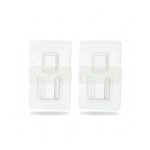 Space-Saving Snap Fit Adhesive Bracket No Nail Traceless Wall Mount Holder for Power Strip Router Under Shelf Storage Solution